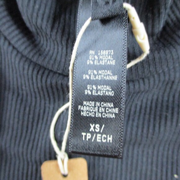 SKIMS Soft Lounge Turtleneck Long Sleeve Dress Womens XS Onyx Black Mock Neck - Picture 6 of 7